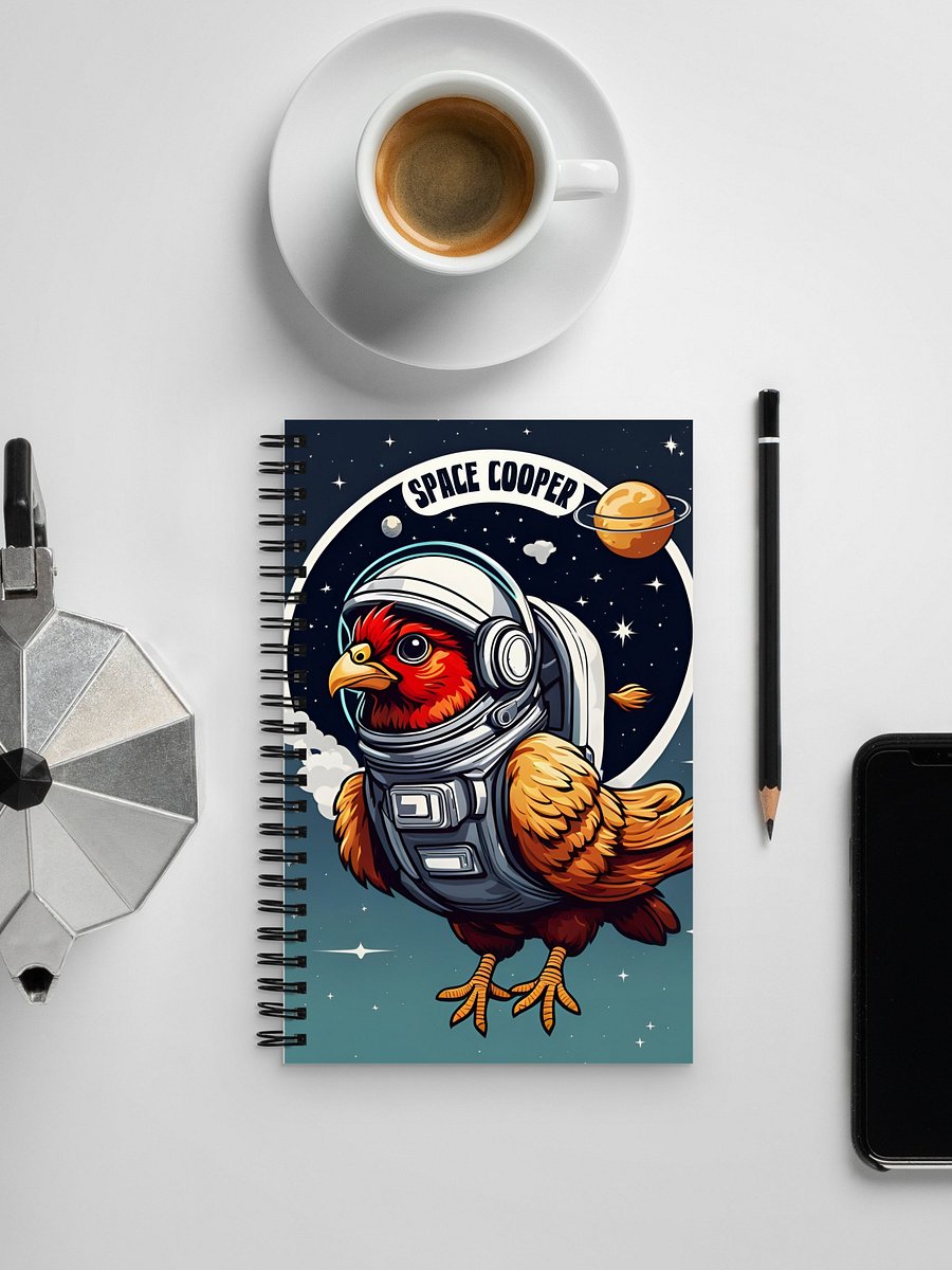 Space Cooper Astronaut Chicken Spiral Notebook product image (8)