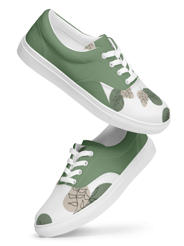 Verdant Vibe Lace-Up Canvas Shoes product image (1)