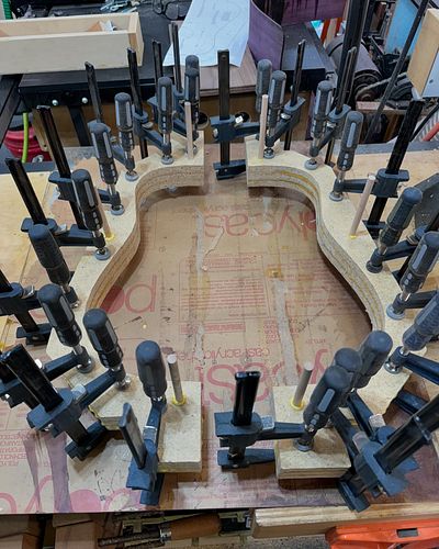 First acoustic build is done!
Maple top, Purple Heart back, oak sides with a mahogany neck and rosewood fretboard. Wanted to ...