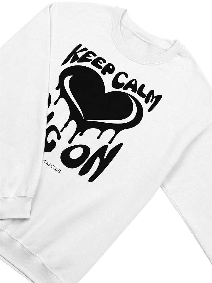 Keep Calm, Gig On Side-Gig Club Edition Crewneck Sweatshirt in Vivid Black product image (2)