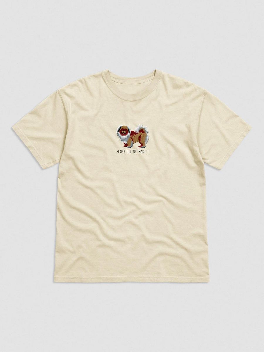Peking Till You Make It T-Shirt(Embroidered) of a Pekingese(Brown) product image (4)