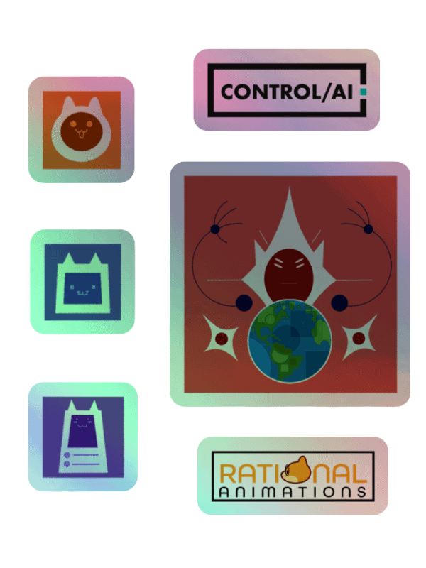 What if AI keeps getting smarter? Holographic Stickers product image (1)