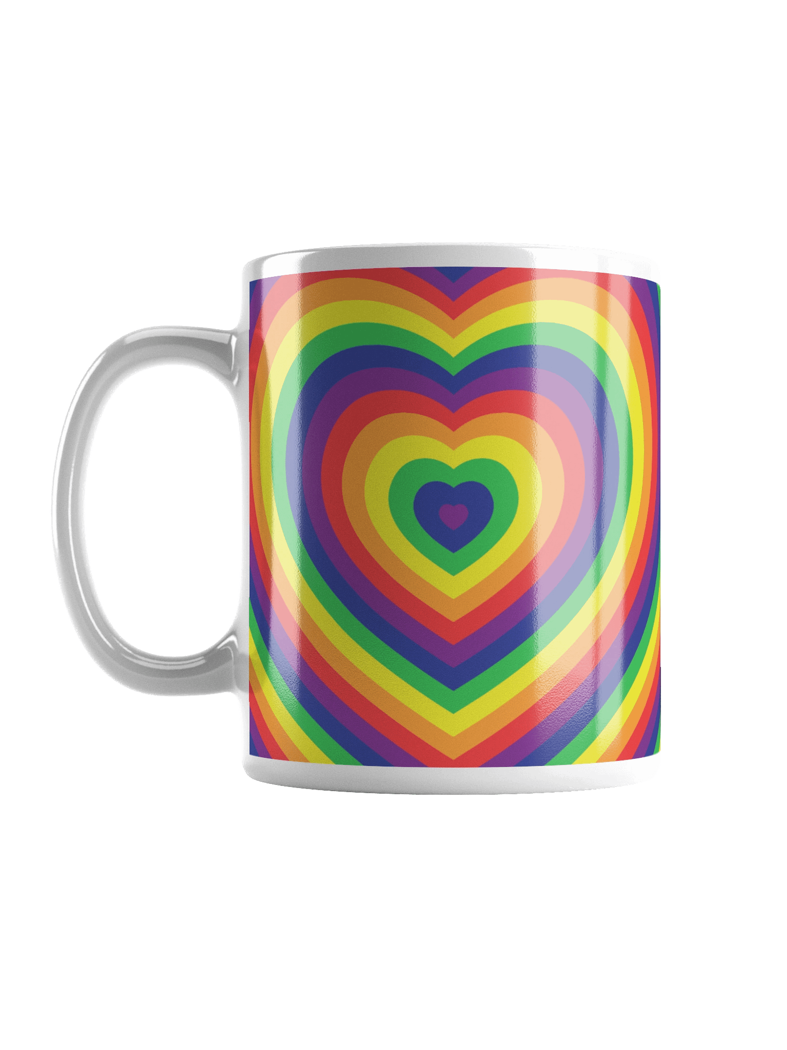 Rainbow Pride Hearts Mug (Right-handed) product image (1)