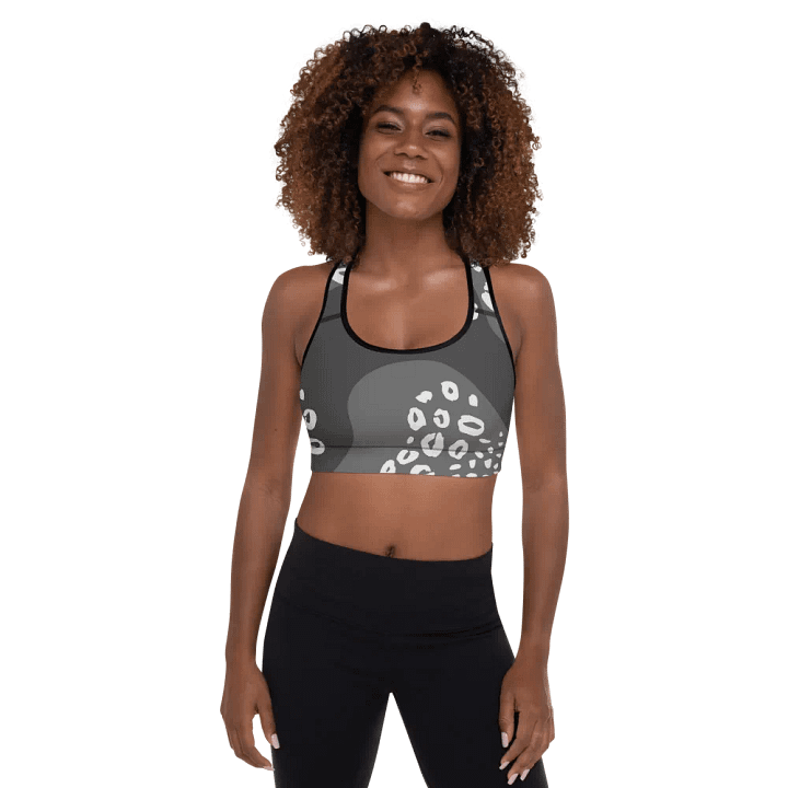 Flowing Grey Camo Sports Bra product image (1)