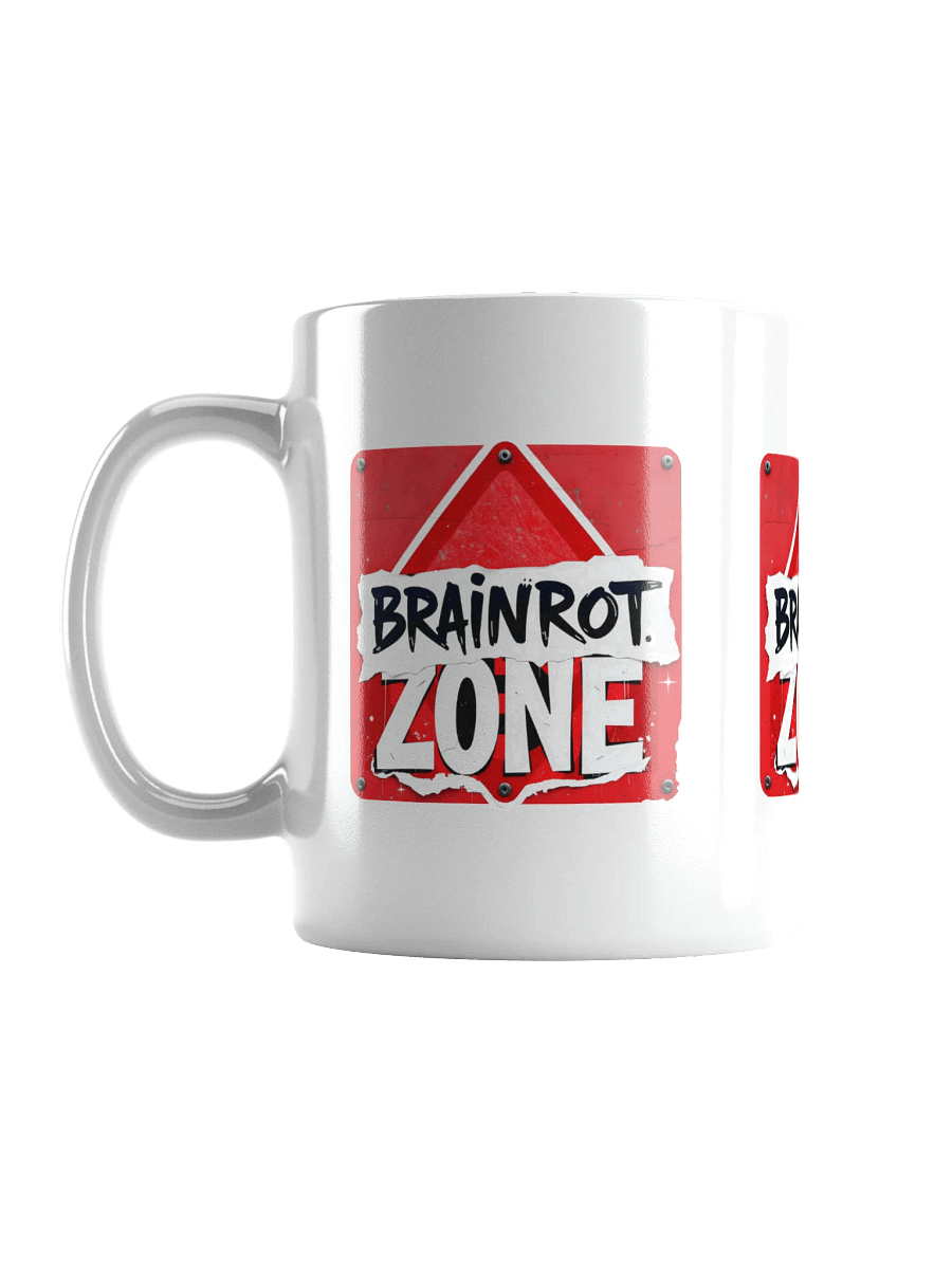 Brainrot Zone Red Warning Sign Mug product image (17)
