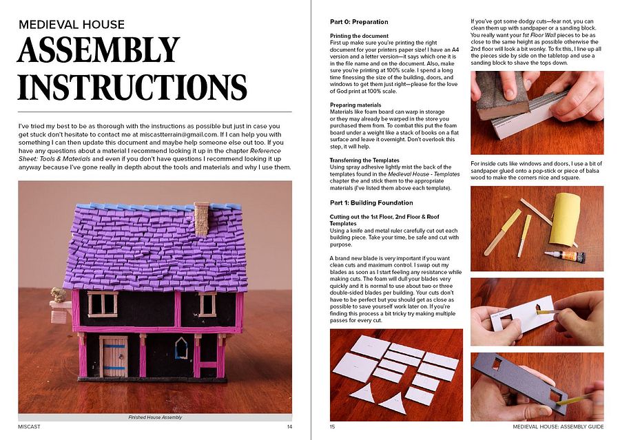 Medieval House Model Template & Guide product image (5)