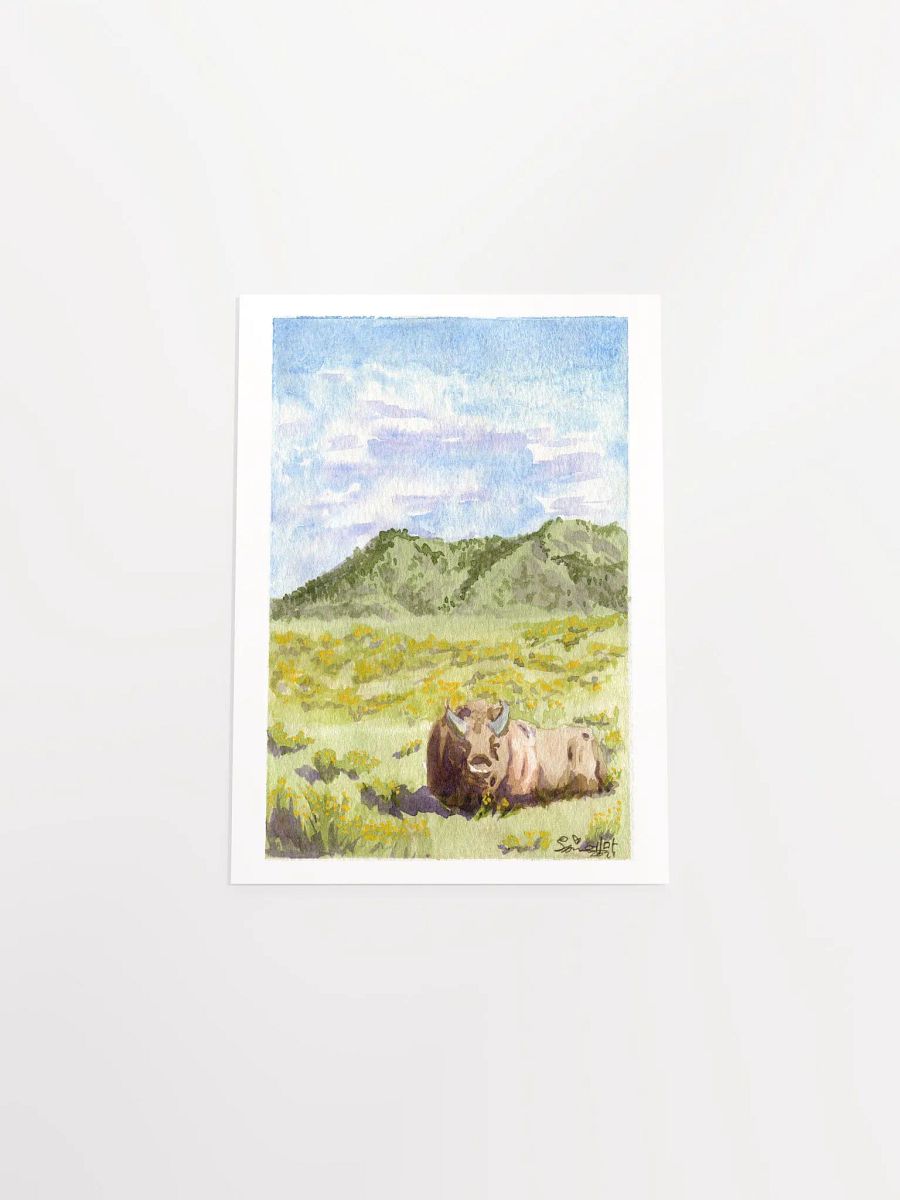 Yellowstone Bison Watercolor Print product image (10)