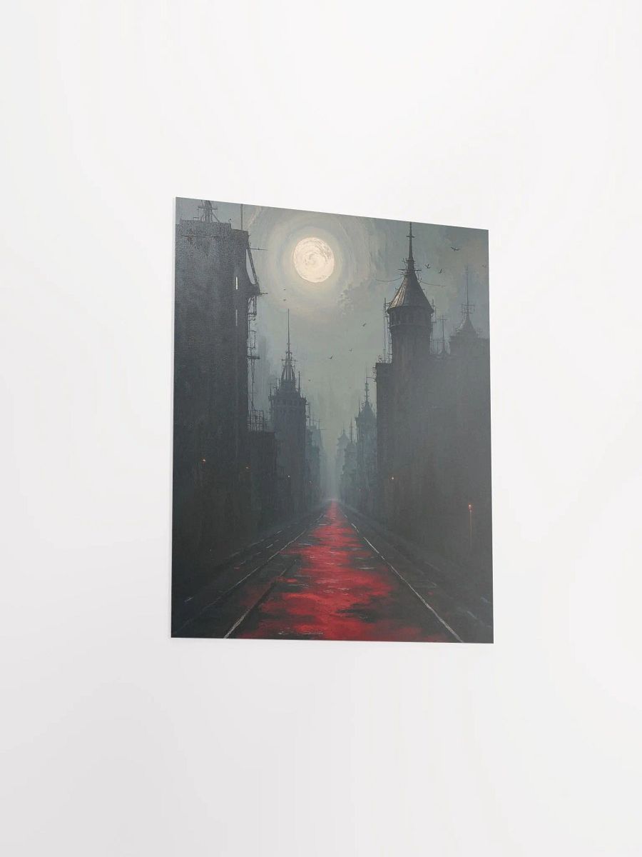 Moonlit Gothic Cityscape Poster product image (3)