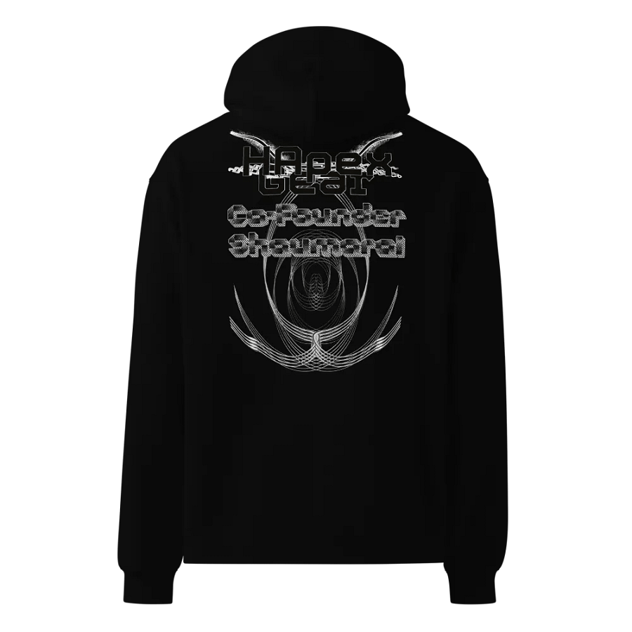 Unisex Premium Oversized Hoodie - Embroidered - Co Founder Shaumarai - Black HApex Gear Black Logo product image (1)