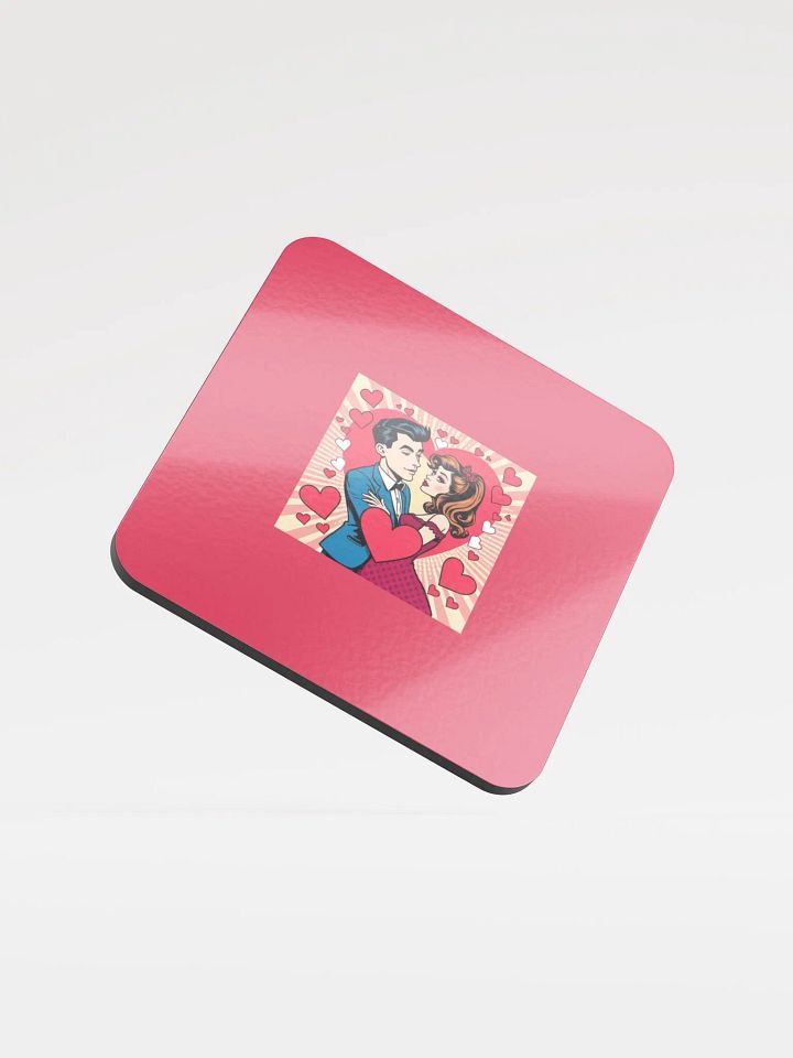 Romantic Embrace Pop Art Coaster Set product image (1)