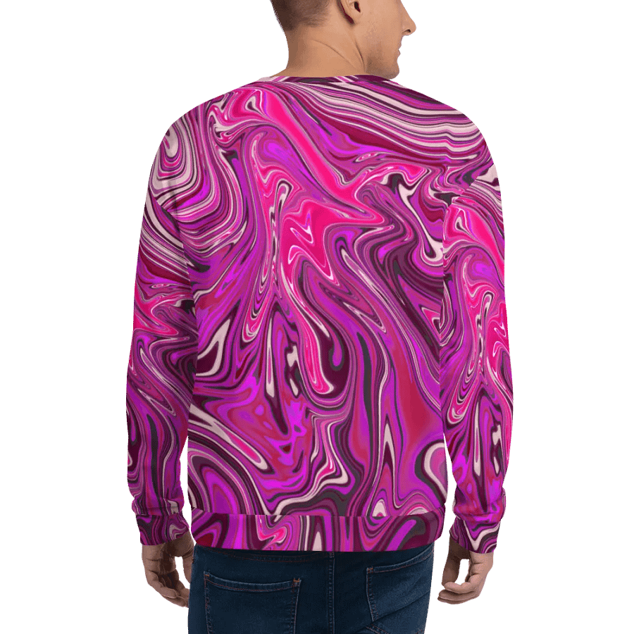 Sweatshirt - Pink and Purple Digital Fluid Art product image (12)