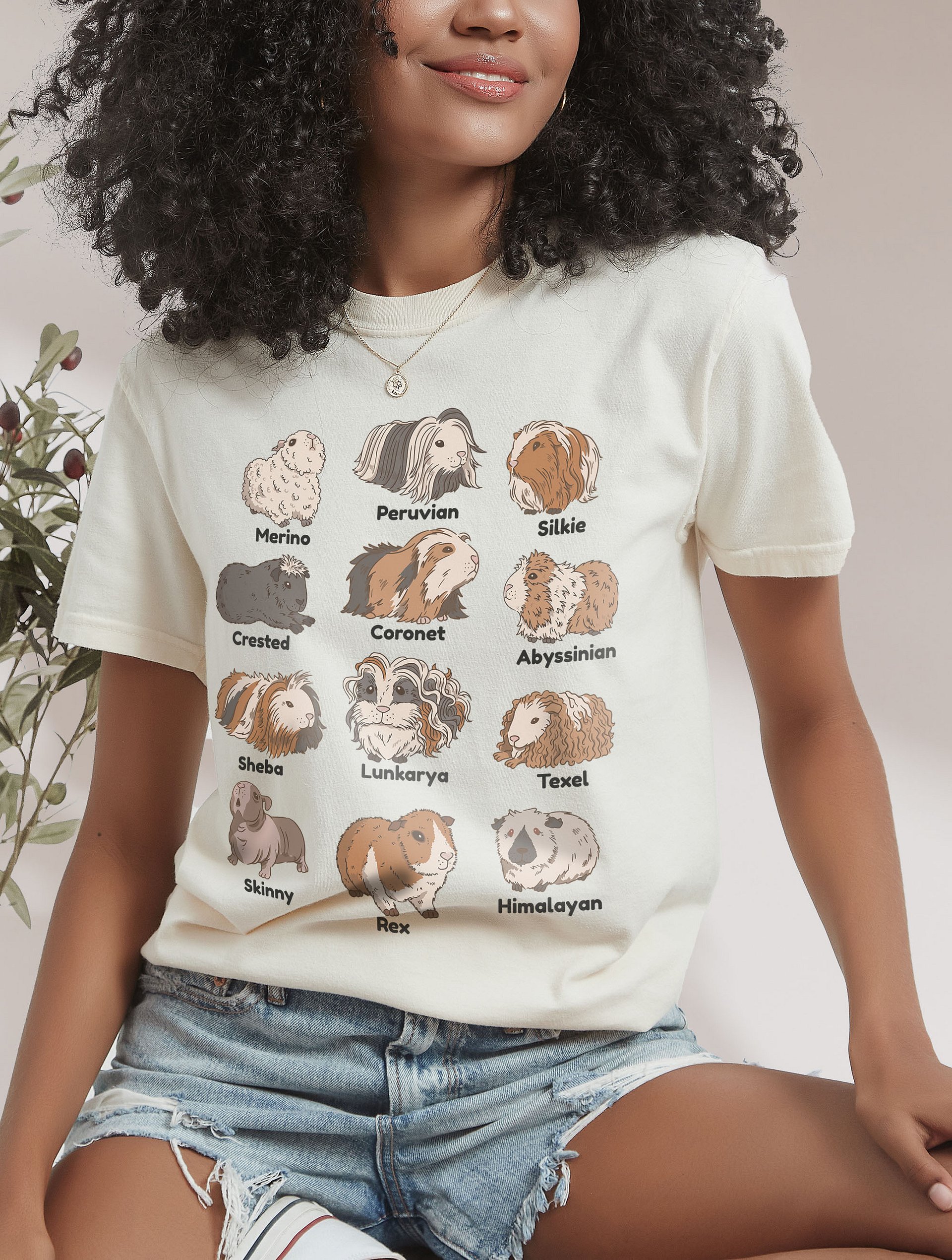 Types of Guinea Pigs T-Shirt | Cottagecore, Goblincore, and Dark Academia Shirt of Guinea Pigs product image (15)