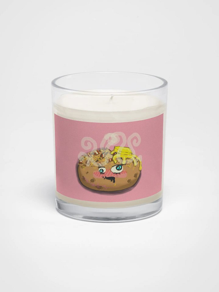 Spudded Soy Wax Candle In A Clear Glass Jar product image (1)