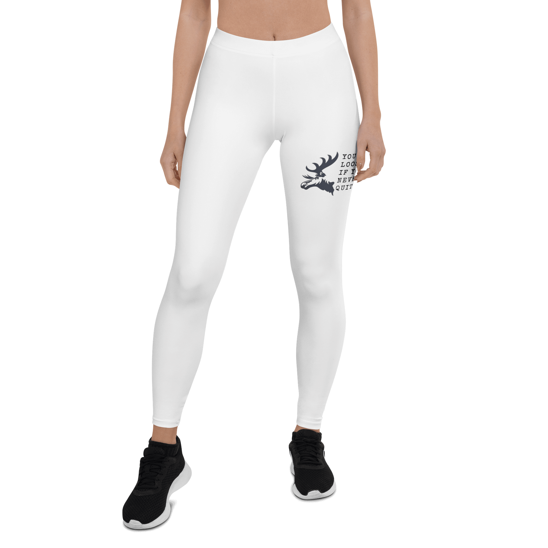 White Yoga Pants - Never Give Up product image (1)