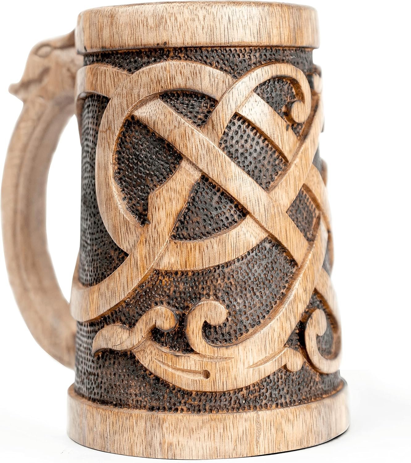 Premium Handcrafted Wooden Viking Beer Mug | 100% Authentic Norse Tankard for Ale, Mead & Glory product image (1)