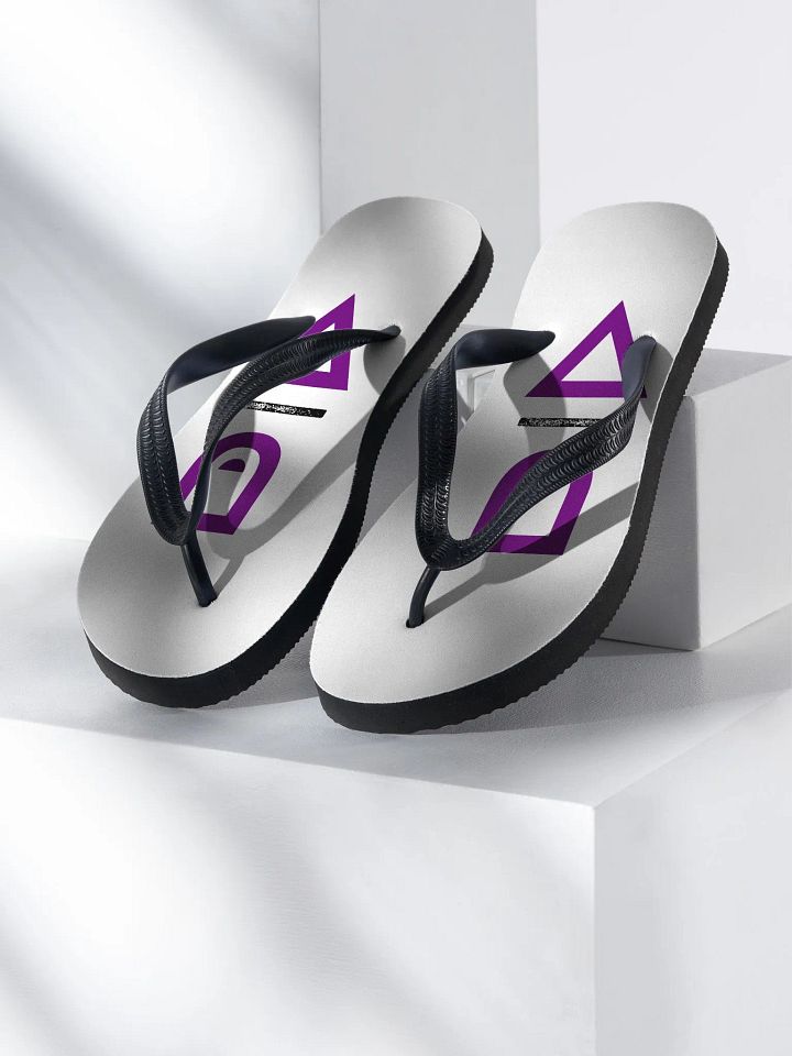Purple Hues Geometric Flip-Flops product image (1)