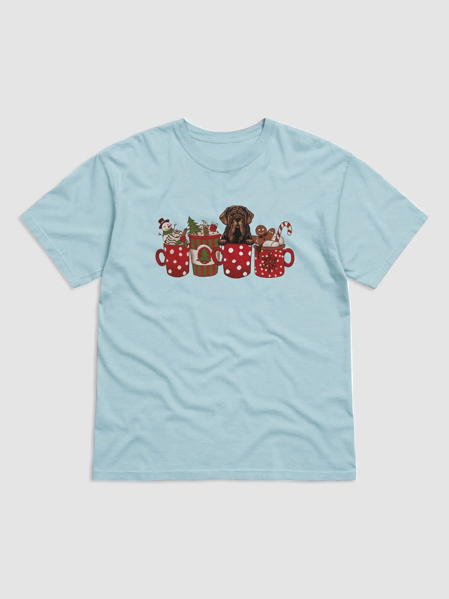 Cute Neapolitan Mastiff in a Christmas Cup T-Shirt | Funny Christmas Pup in a Cup product image (9)