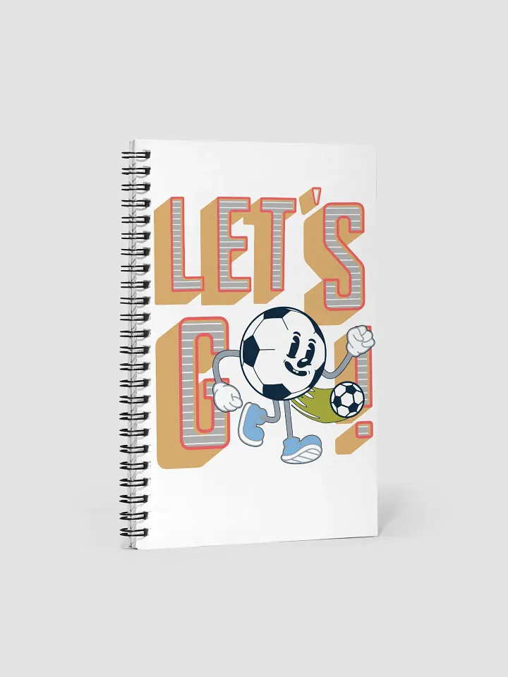Lets Go Mascot Soccer Ball Character Spiral Notebook product image (1)