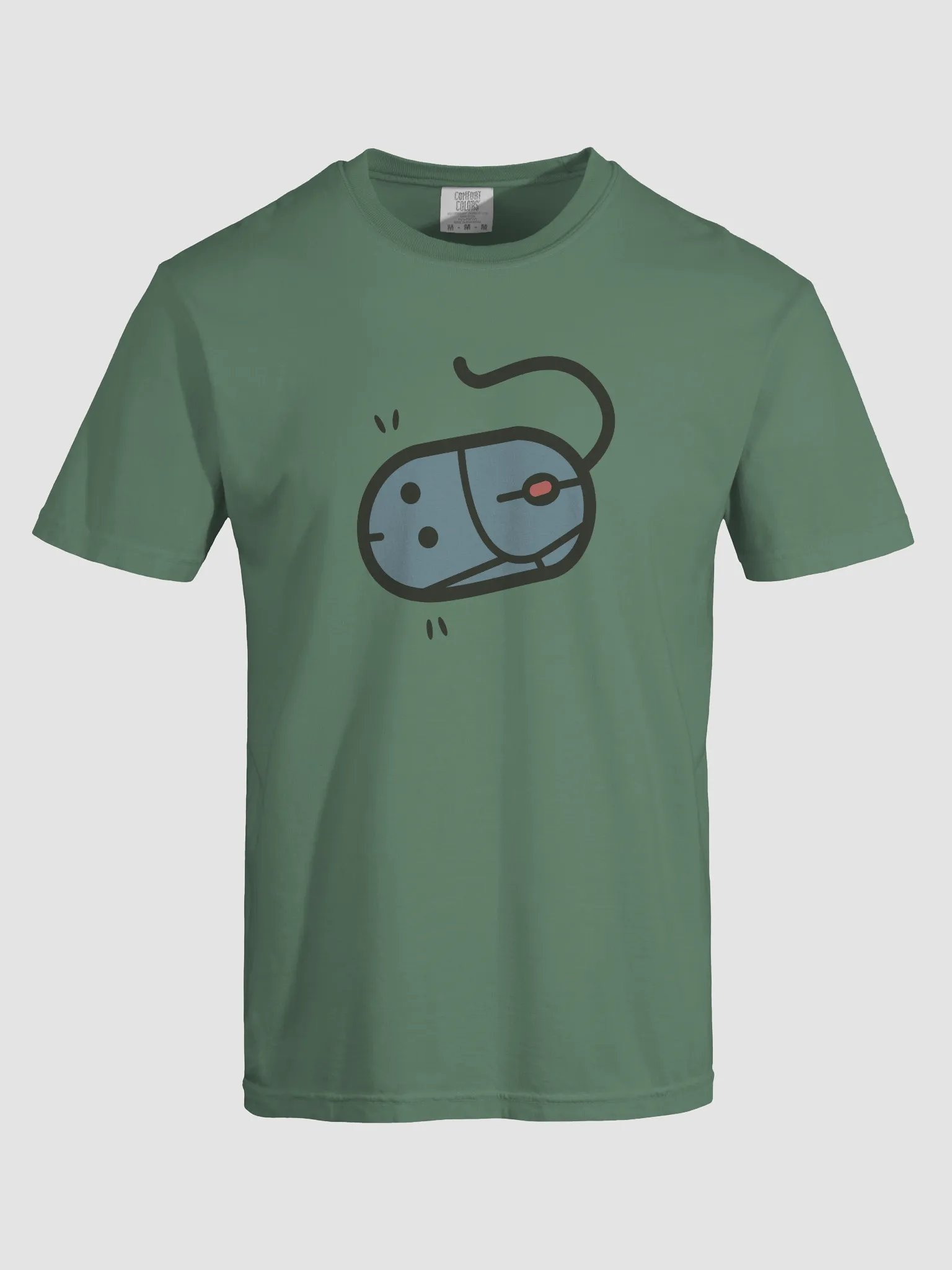 Computer Rat Big Artwork Heavyweight Tee - No Text product image (60)