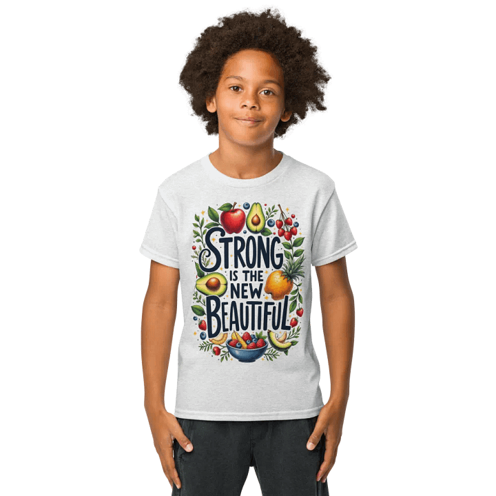 Strong is the New Beautiful Fun Youth Tee product image (5)
