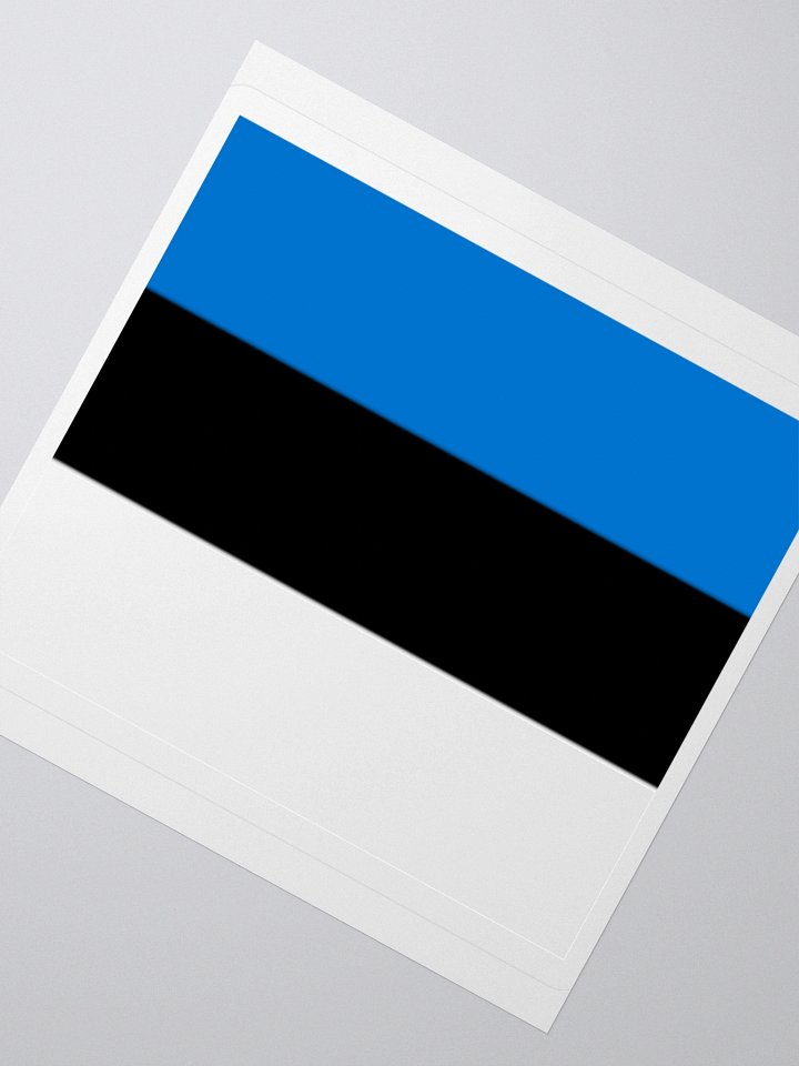 Estonia Flag Sticker | Blue Black White Design | Durable Vinyl | 3 Sizes product image (5)