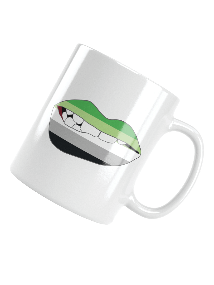 Aromantic Pride Flag Biting Lips Mug product image (4)