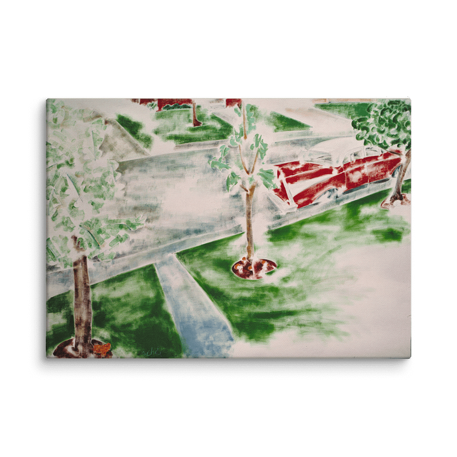 On the Road with No Memory 1985 on Canvas (28" x 40") product image (5)