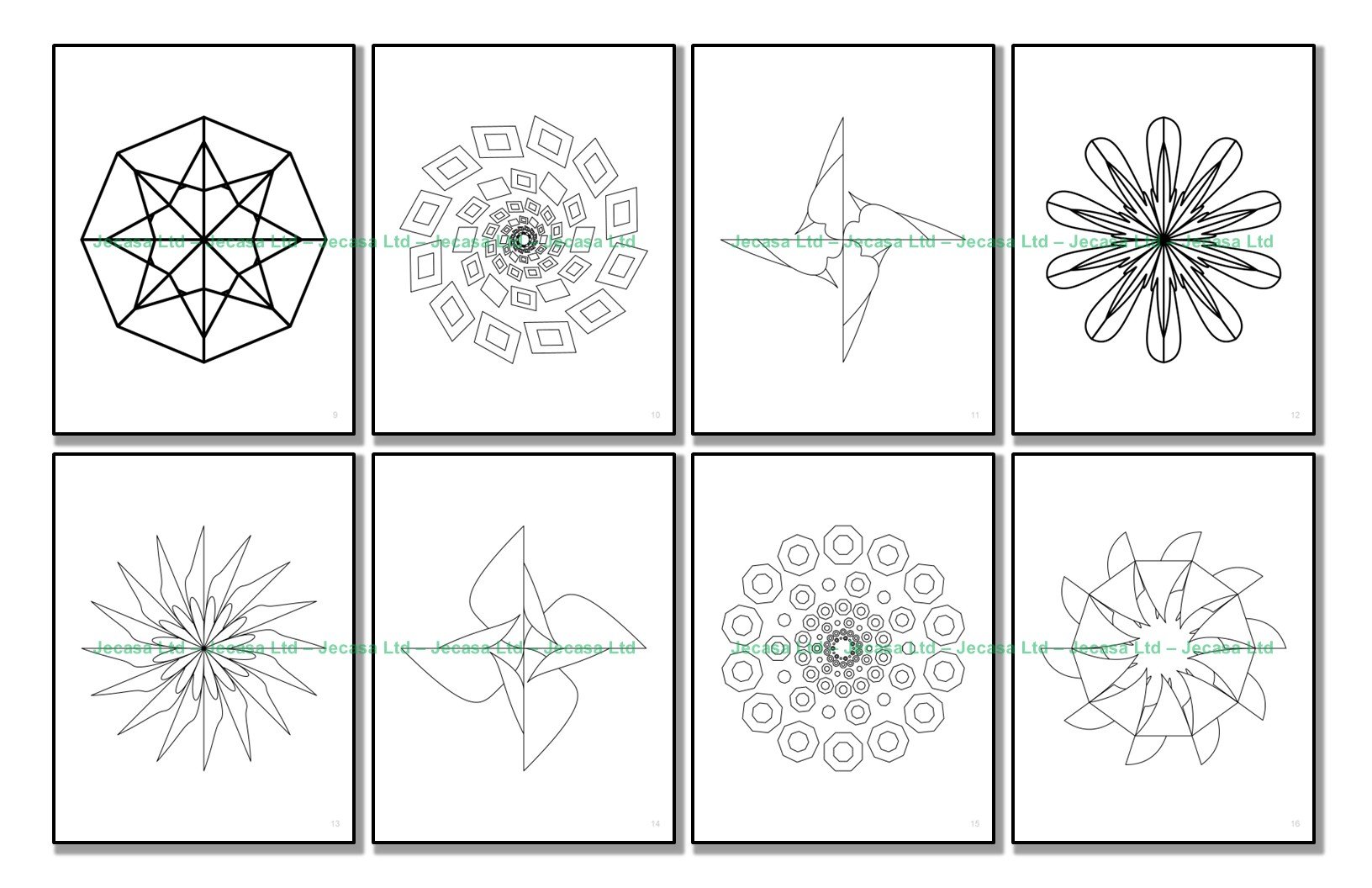 100 Geometric Mandala Coloring Pages | PDF | Digital File | Series GM2025 Vol. 4 product image (4)