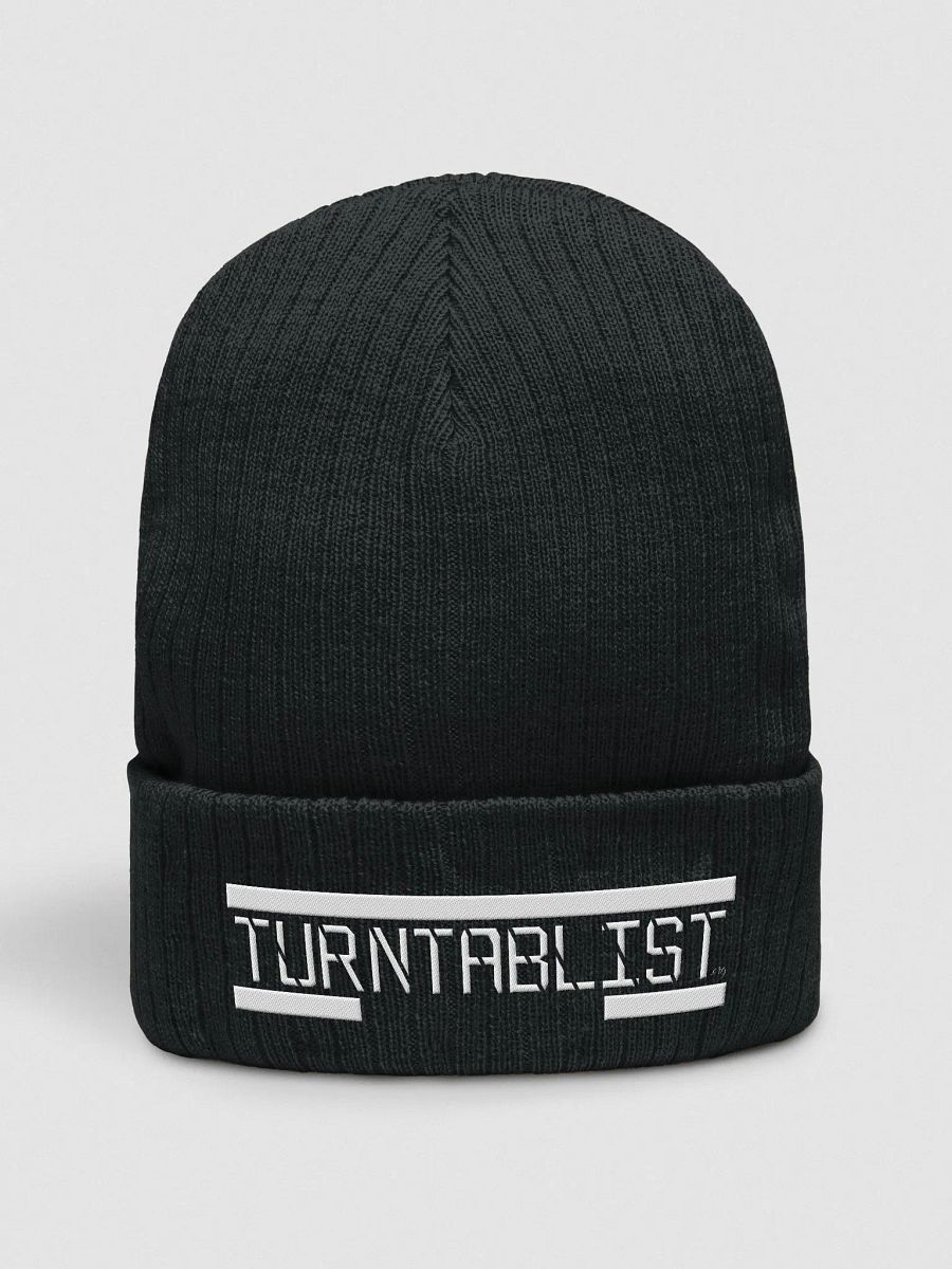 TURNTABLIST.ORG ILLUSION RIBBED KNITTED BEANIE product image (1)