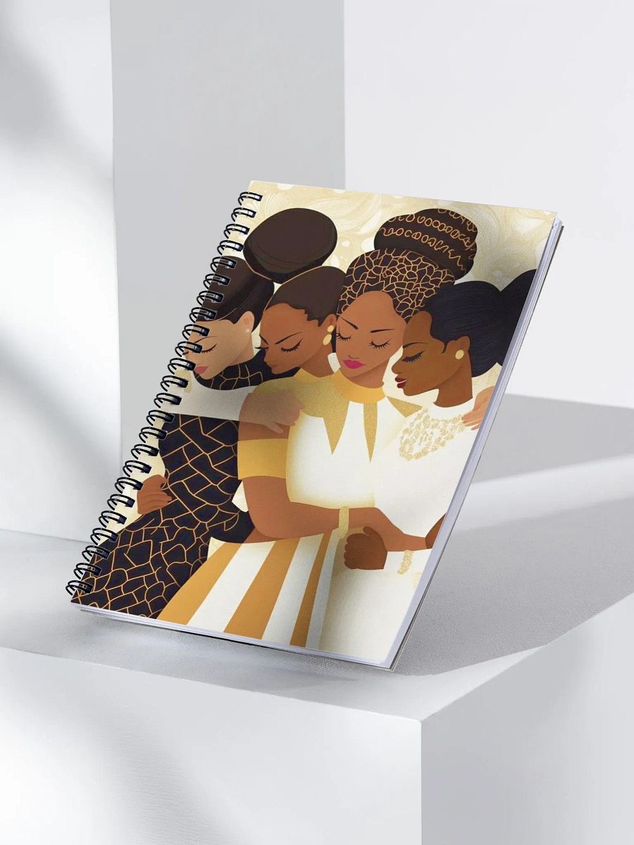 Embrace & Empower Sisters Notebook - Inspiring African Women in Gold Art Journal, Perfect for Daily Reflections, Creative Writing, and Gratitude product image (3)