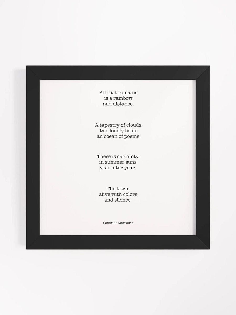 Four Haiku (Square Framed Poster) product image (1)