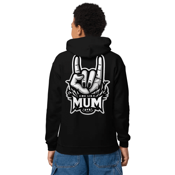 LITTLE EMO Bubble Text Youth Emo Like Mum Hoodie product image (2)