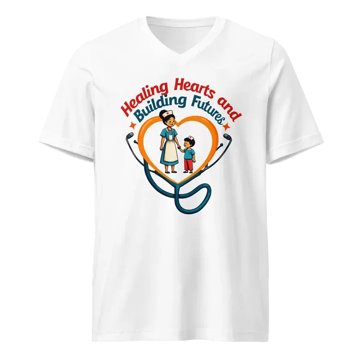 family oriented, Healing Hearts and building future V-Neck Tee product image (5)