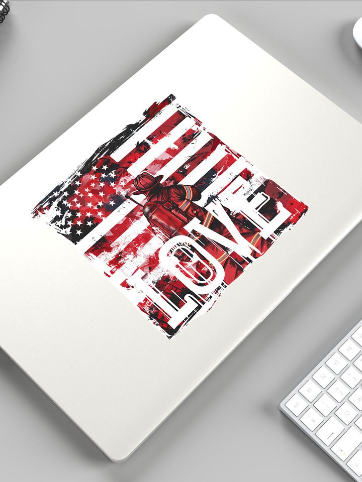 American Flag Firefighter Love product image (1)