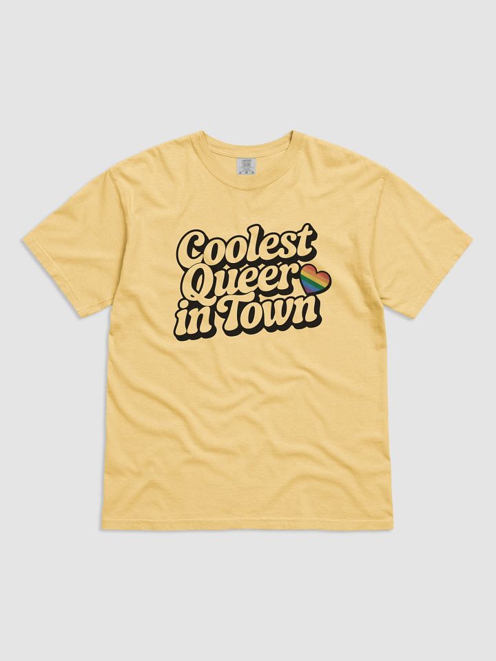 Coolest Queer in Town Rainbow Heart T-Shirt product image (4)