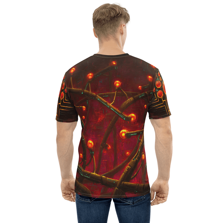Neural Bloom – BioCircuit Techscape T-Shirt product image (4)