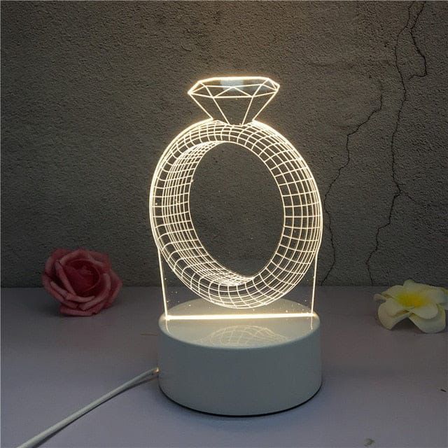 SALAM & SONS CHANDIWALE Official Customize 3D Ring Shaped Light Lamp, Decoration Piece product image (1)