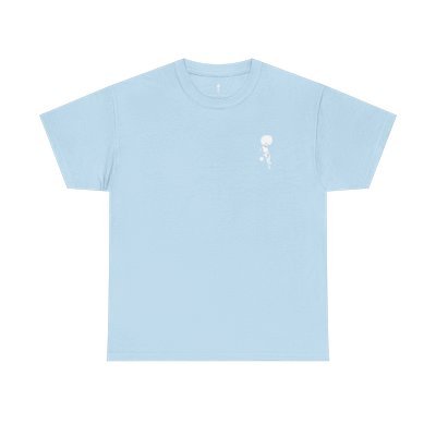 Mo_WithTheFro Cotton T-Shirt With White logo Light Blue product image (1)