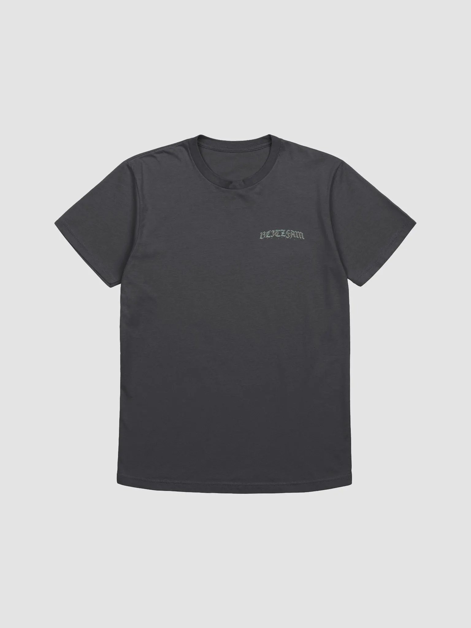 Dark grey t shirt chrome left logo product image (1)