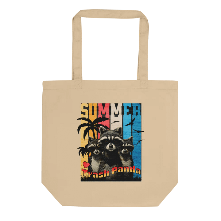 Summer Trash Panda Eco-friendly Organic Cotton Tote product image (1)