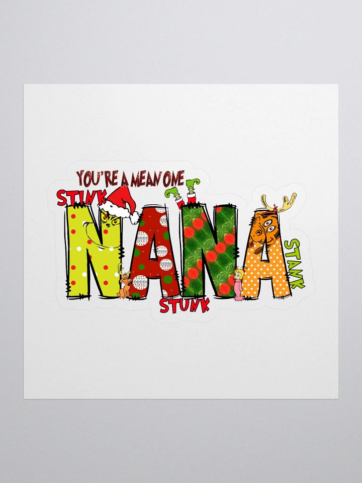 Whimsical NANA Christmas Kiss Cut Stickers product image (1)