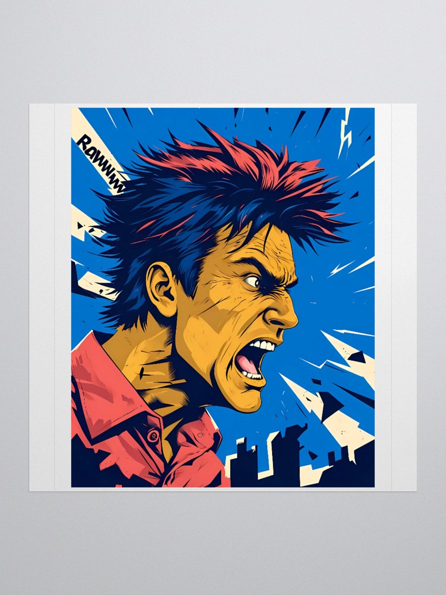 Screaming Rage | Rawww | Kiss Cut Sticker product image (2)
