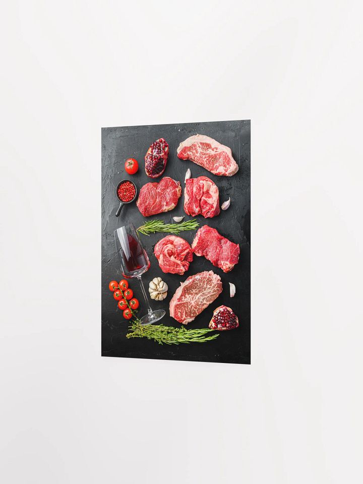Wine, meat, tomato (Italian, Spanish cuisine) — Food kitchen poster/blackboard, kitchen wall art, aesthetic poster, minimalist poster product image (7)