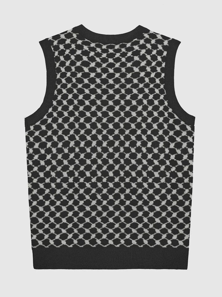 Keffiyeh Pullover Sweater Vest Black and Grey product image (2)