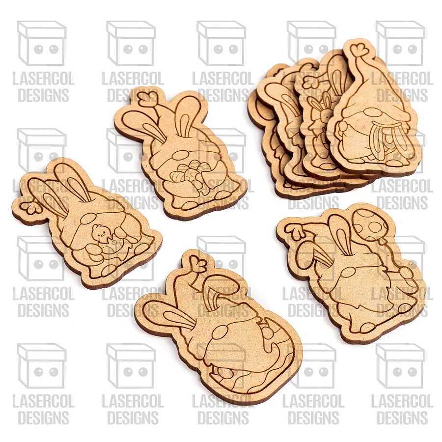 Easter Bunny Gnomes Set 2 - Laser Cut Files product image (9)