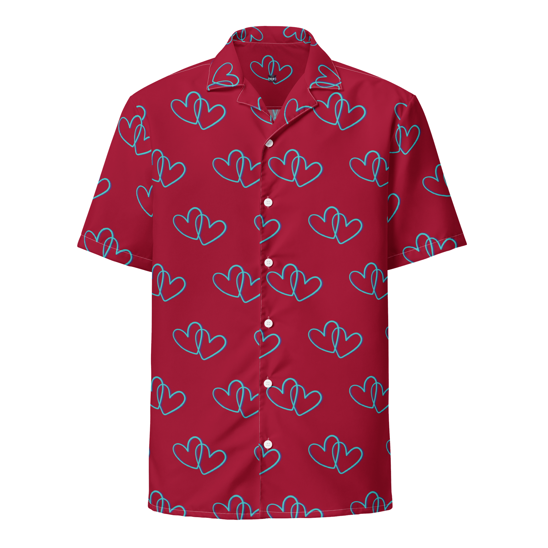 Red Heart Button-Up Shirt product image (1)