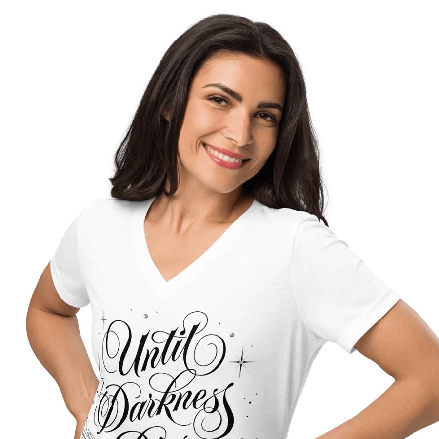 Until Darkness Dies (wings design) Bella+Canvas Women's Relaxed V-Neck T-Shirt product image (10)