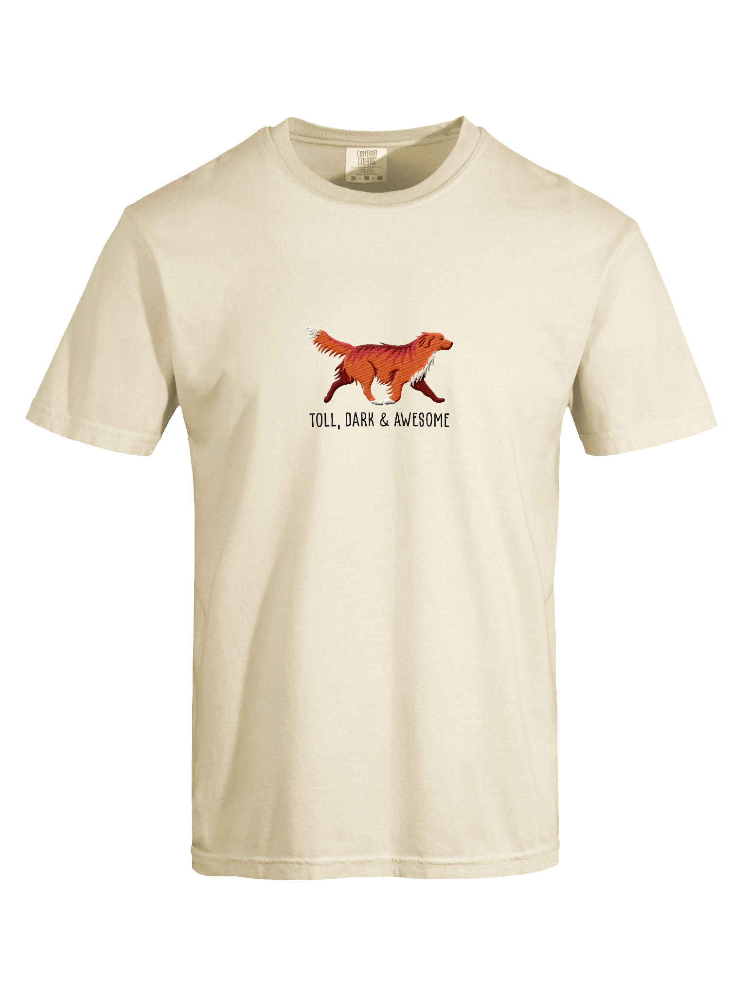 Toll, Dark, and Awesome T-Shirt(Embroidered) of a Nova Scotia Duck Tolling Retriever(Red) product image (47)