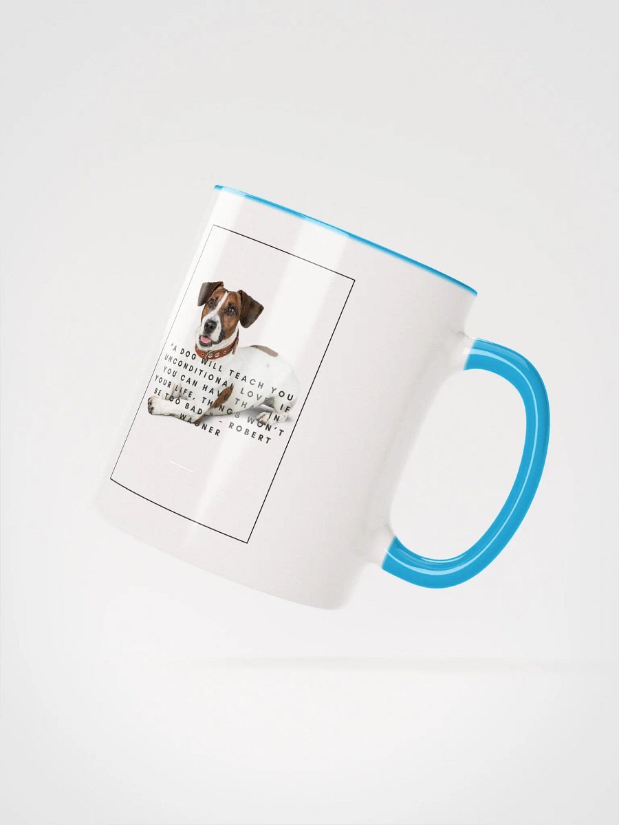 Jack Russell Ceramic Mug with Blue Handle and Interior product image (2)