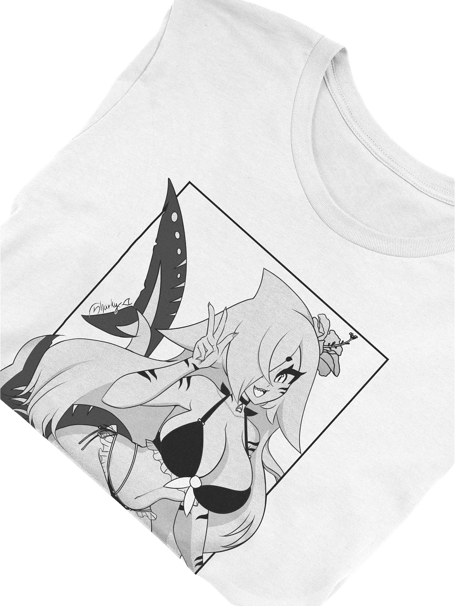 Sharky T-Shirt (White, Minimal Pattern) product image (5)